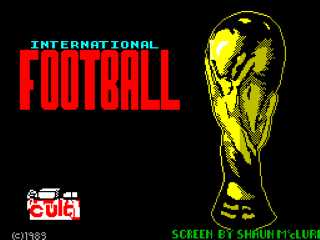 International Football title screen for ZX Spectrum